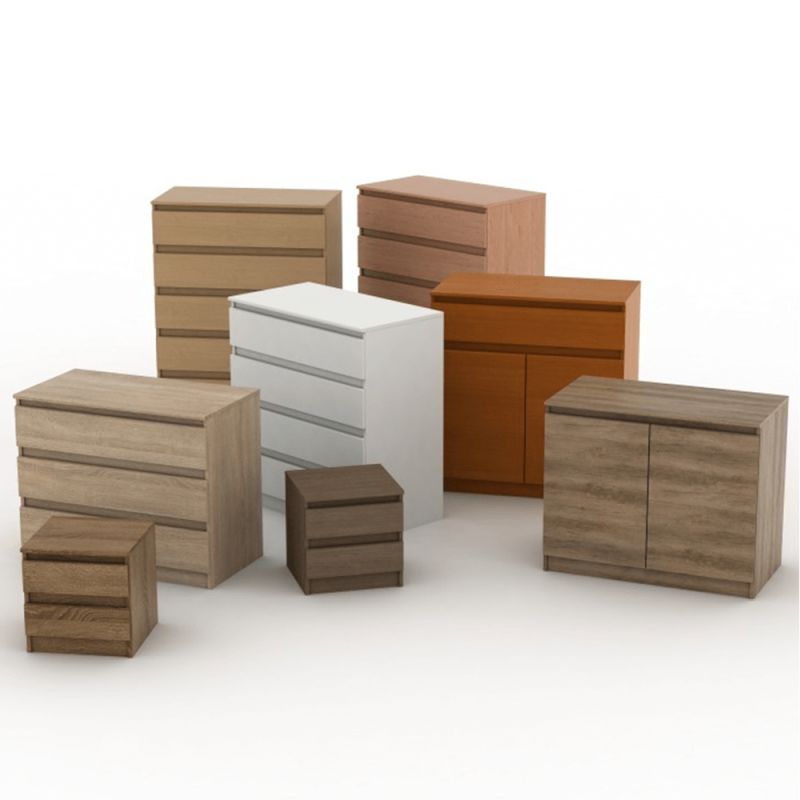 Komoda, 133cm, kombinovaná, dub sonoma, HANY NEW 010