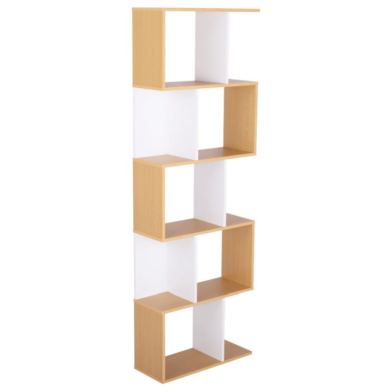 Regál, 60cm, prírodný, biely, ERDEM NEW TYP 3