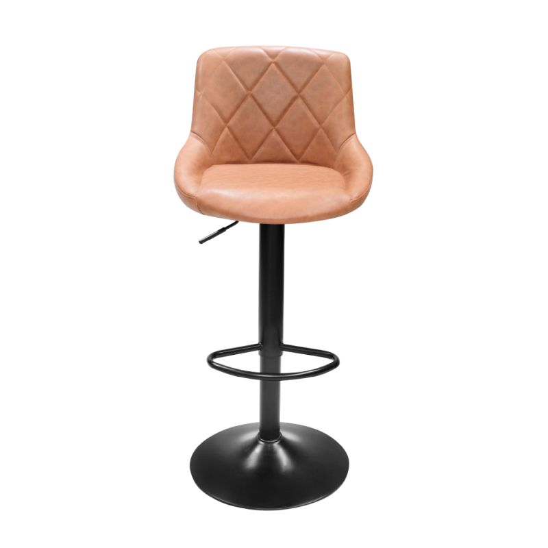 Barová stolička, ekokoža koňaková, noha čierna, TERKAN NEW