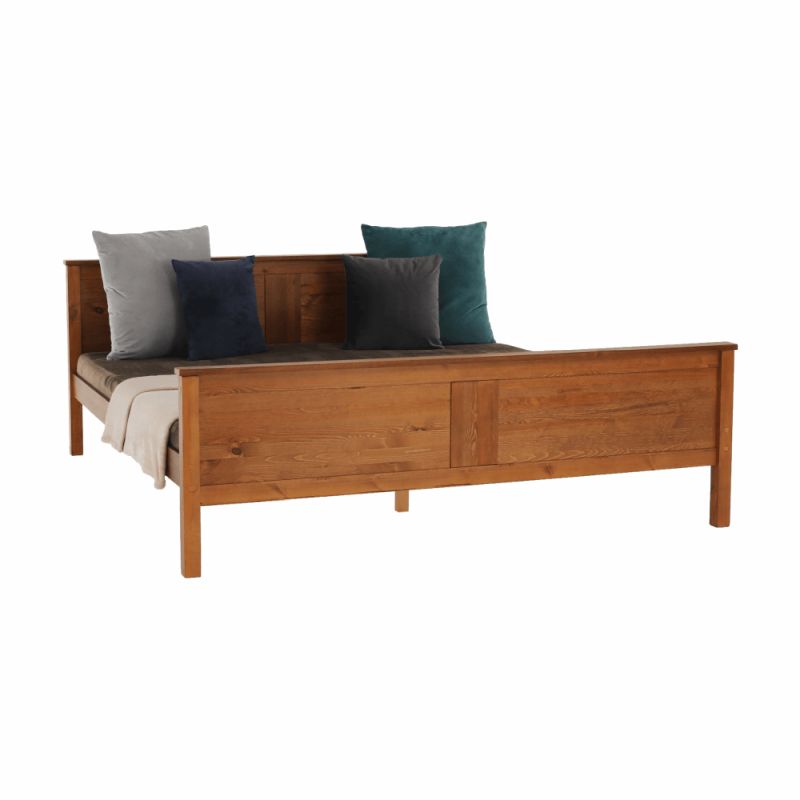 Manželská posteľ, 180x200, s roštom, masív, dub, PROVO NEW