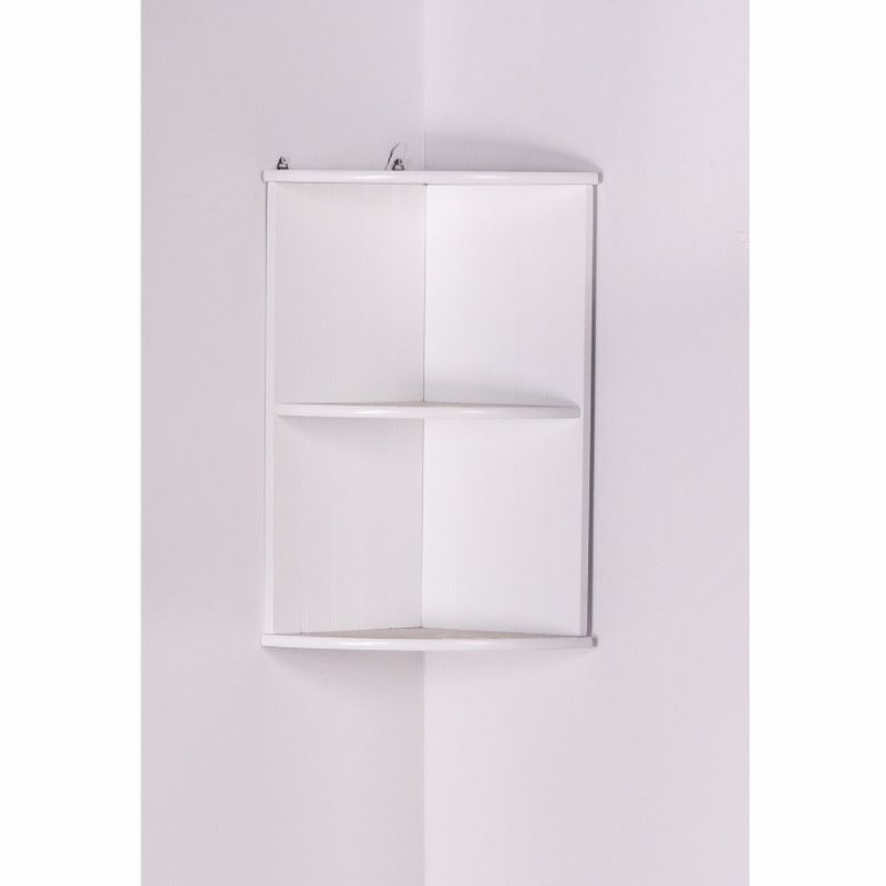 Závesná rohová polica, 30cm, biela, ATENE TYP 4