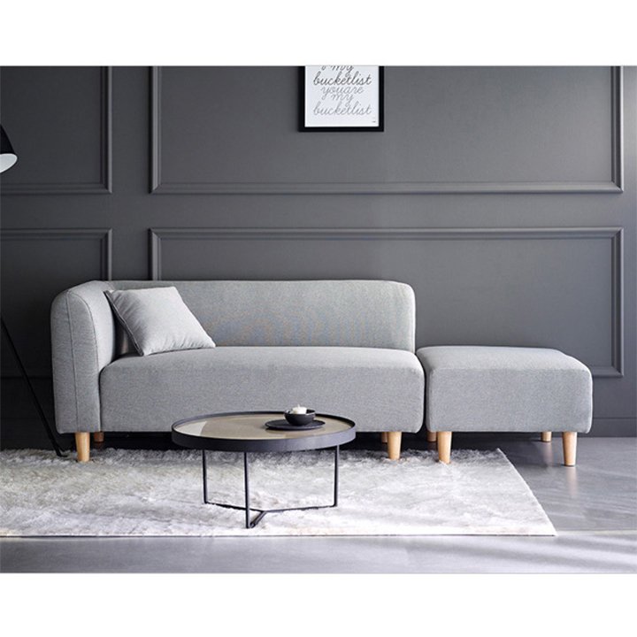 Pohovka, látka sivá, ľavá, BROKEN