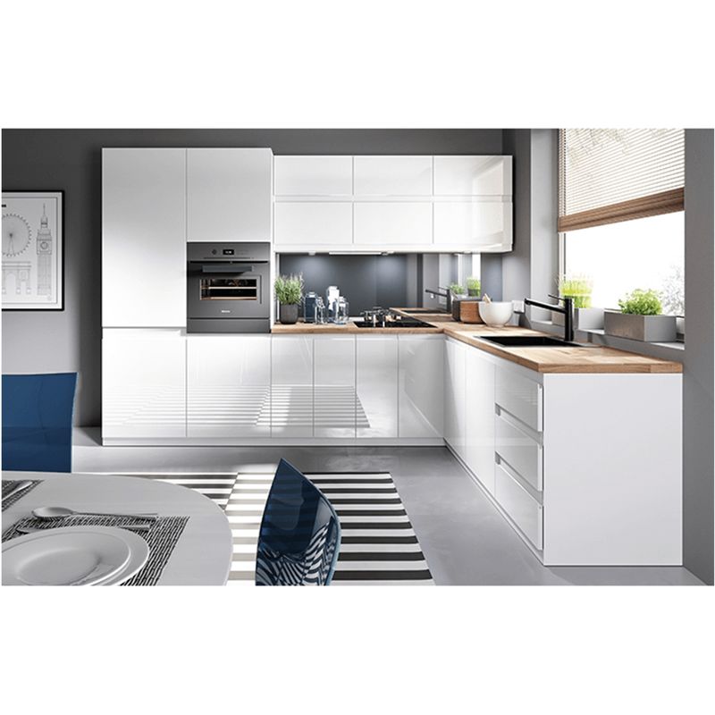 Spodná skrinka, 40cm, biela, biely lesk, ľavá, AURORA D40S1