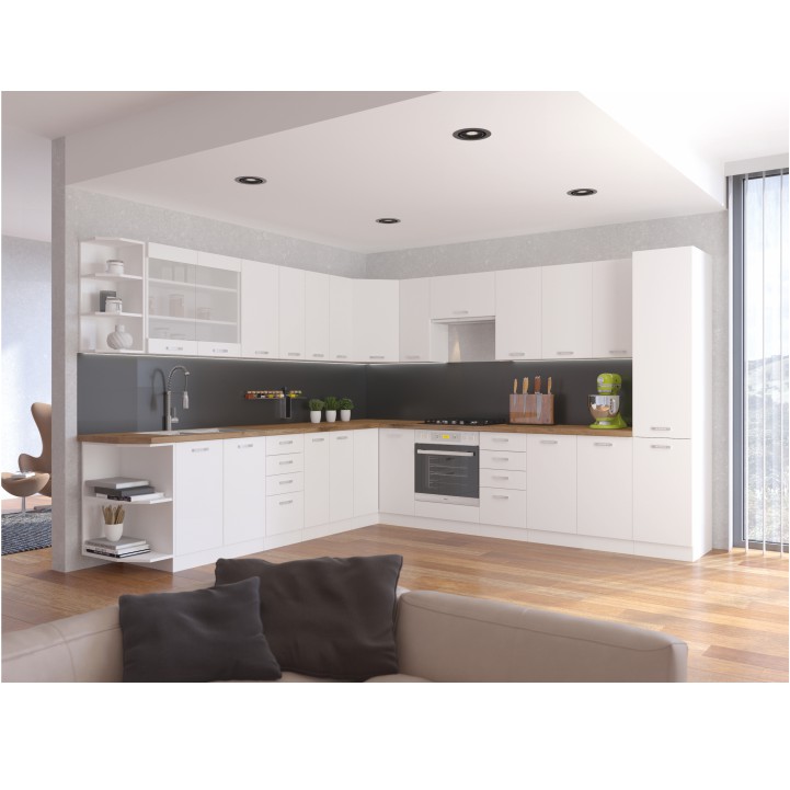 Horná skrinka, 80cm, biela, SPLIT 80 G-72 2F