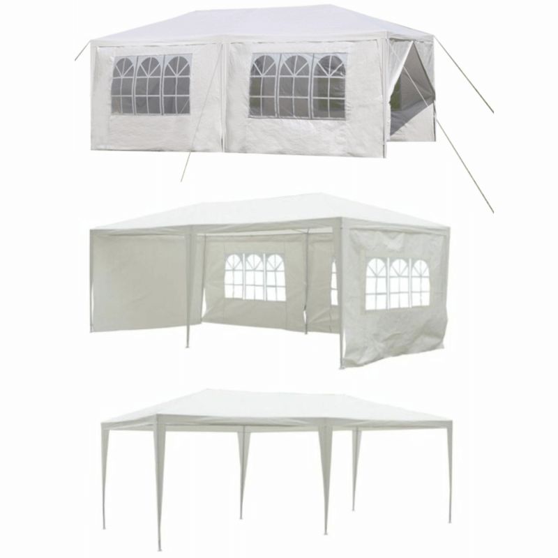 Záhradný párty stan, biely, 3x6 m, TEKNO TYP 2