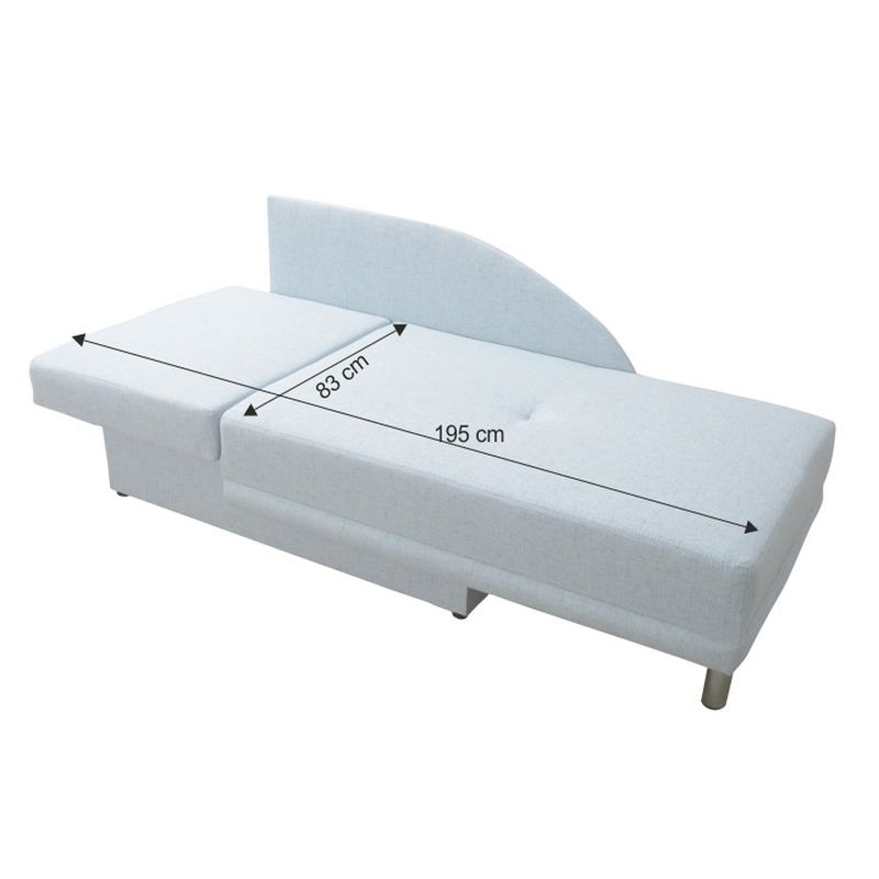 Rozkladacia pohovka, svetlomodrá látka, ľavá, LAUREL