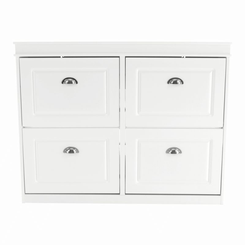 Botník, 105cm, 4-radový, biely, SEBER TYP 5