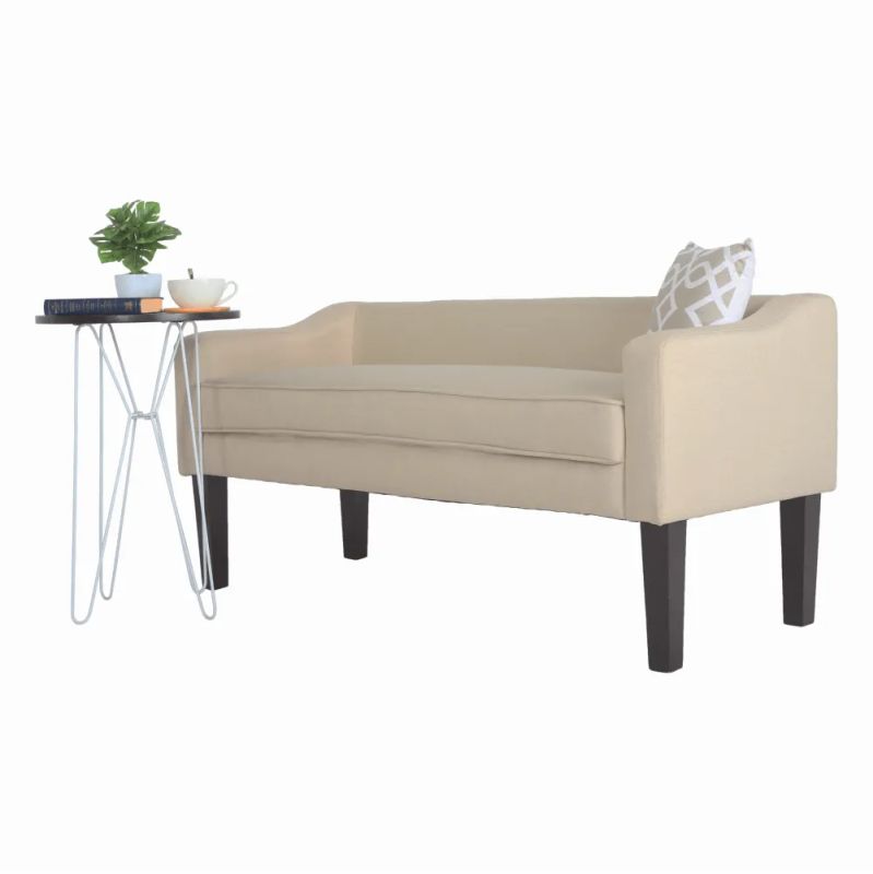 Lavica, 127cm, béžová, čierna, FIRONA