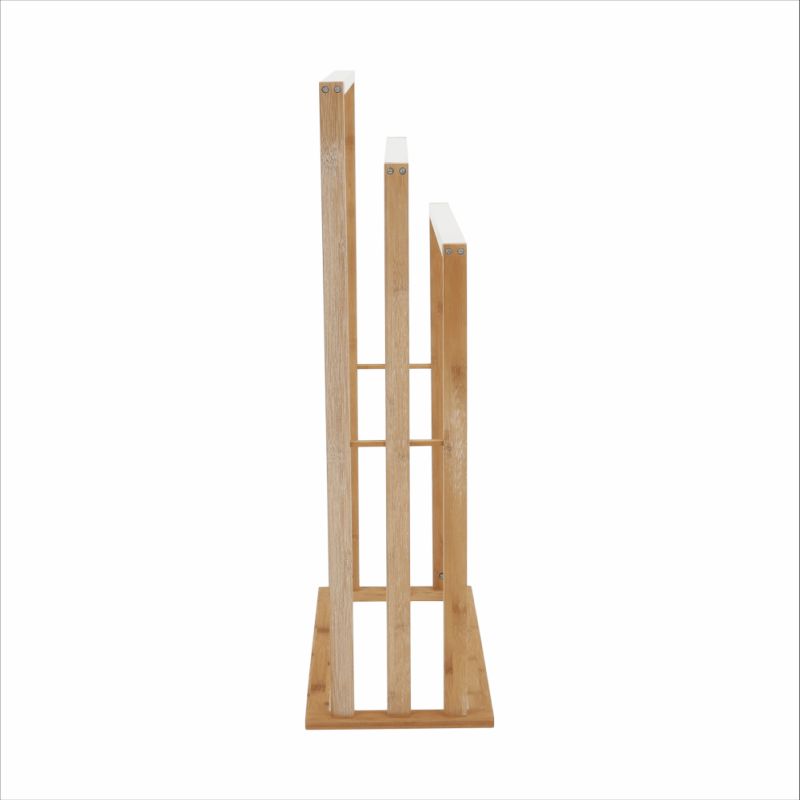 Stojan na uteráky, 54cm, bambus, prírodný, biely, KOMO NEW