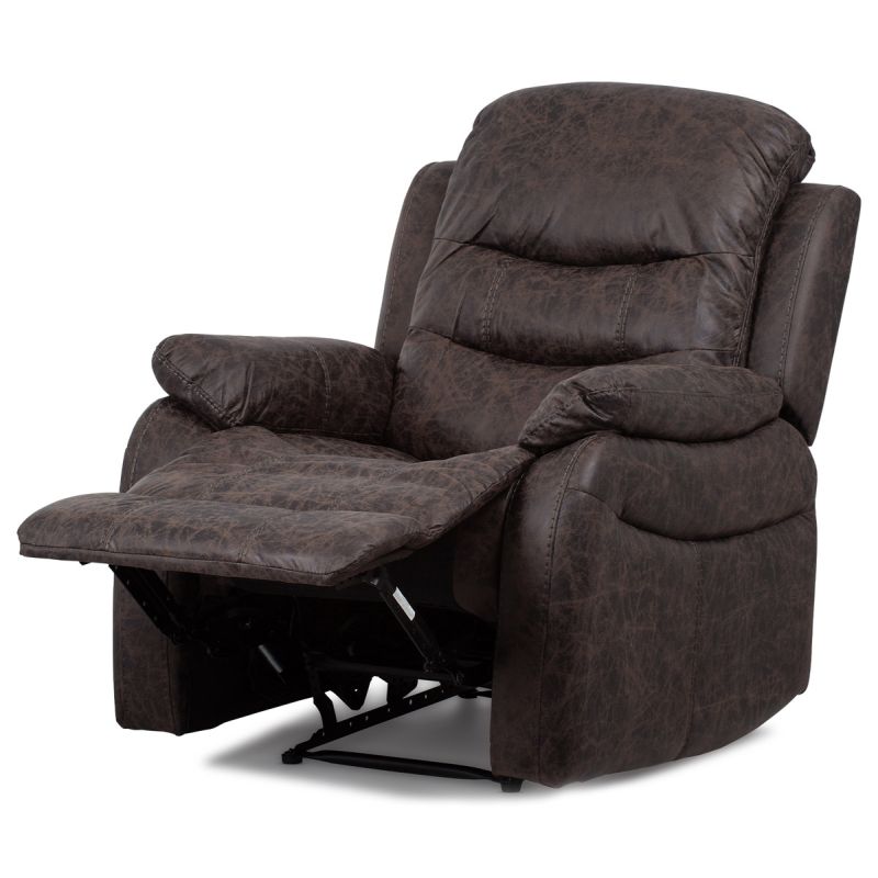 Polohovacie kreslo hnedé vintage látka, TV-4086 BR