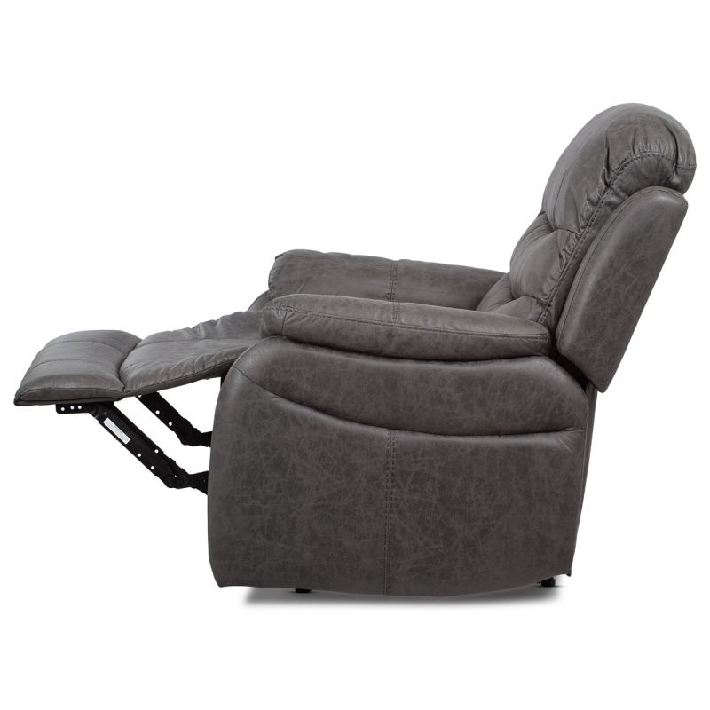 Polohovacie kreslo, sivá, látka, TV-4086 GREY