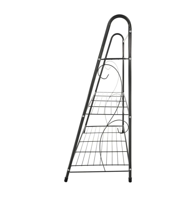 Regál, 63cm, 3-policový, čierny, VERUMA