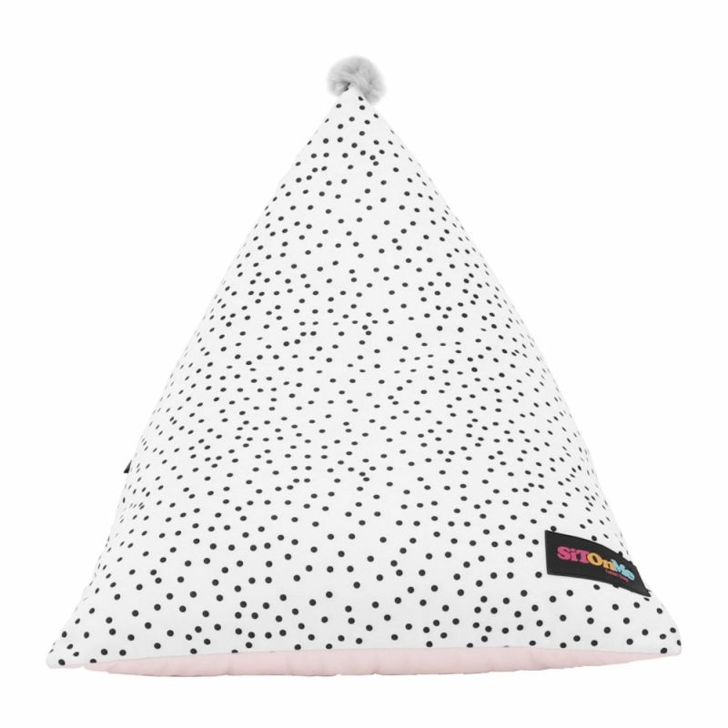 Sedací vak, 50cm, biely, ružový, sivý, POMPOM