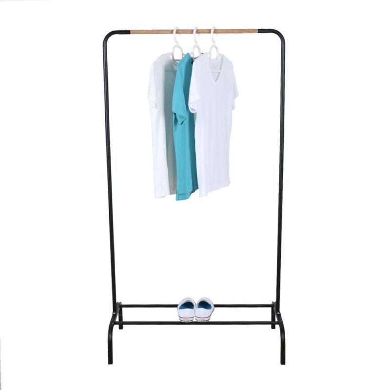 Vešiak, čierny kov, drevo prírodné, RAPSO