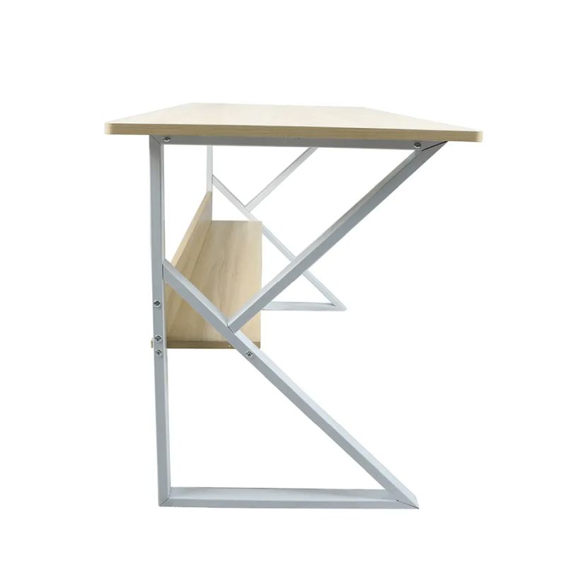 Písací stôl s policou, 80x40cm, dub, biely, TARCAL 80