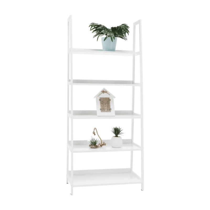 Regál, 63cm, 5-policový, biely, REON TYP 3