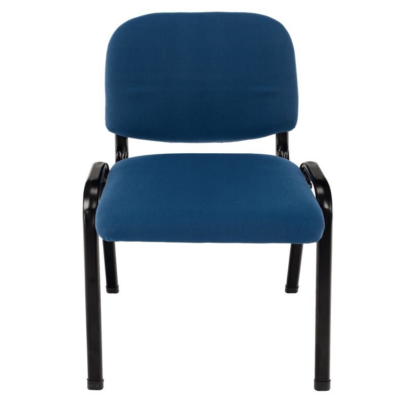 Kancelárska stolička, tmavomodrá látka, nohy kov čierny, ISO 2 NEW