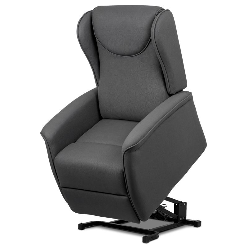 Elektrické polohovacie kreslo sivé, TV-1192 GREY2, relaxačné