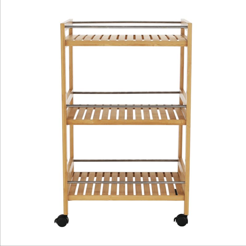 Servírovací vozík, 47cm, prírodný, bambus, NASHY