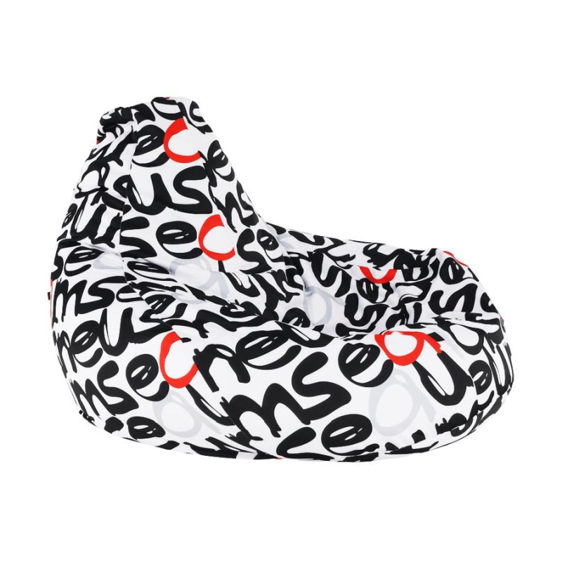 Sedací vak, 86cm, viacfarebný, vzor, ELION