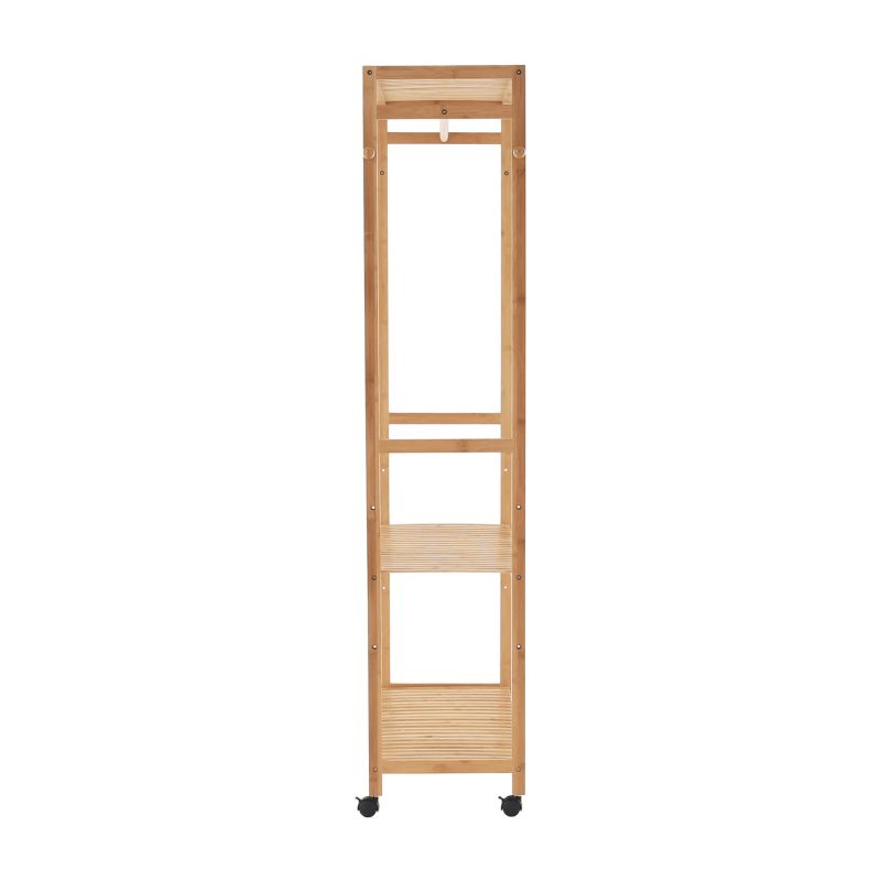 Šatníkový organizér, 112cm, bambus, prírodný, MELAR