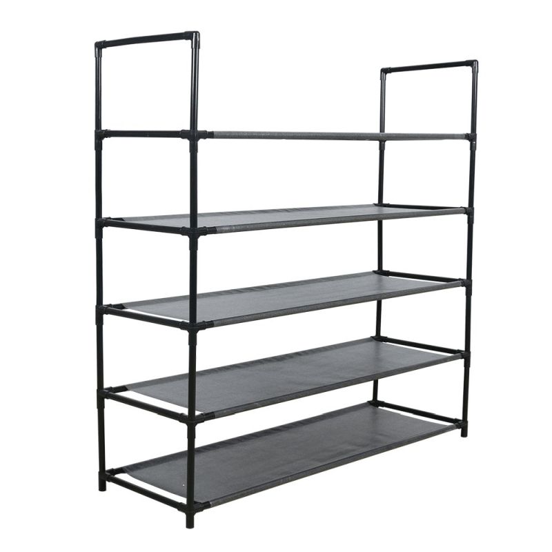 Botník, 86cm, 5-radový, čierny, MADILO