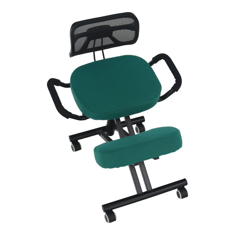 Ergonomická kľakačka, zelená látka, čierna, RUFUS