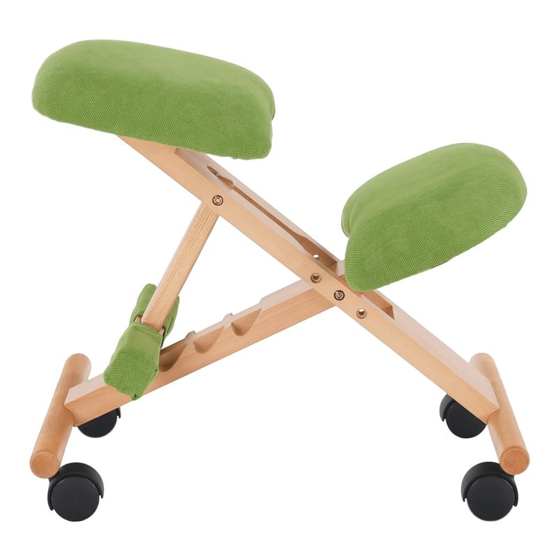 Ergonomická kľakačka, 46cm, zelená látka, buk, GROCO