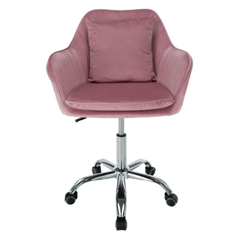 Kancelárske kreslo, ružová látka, KLIAN