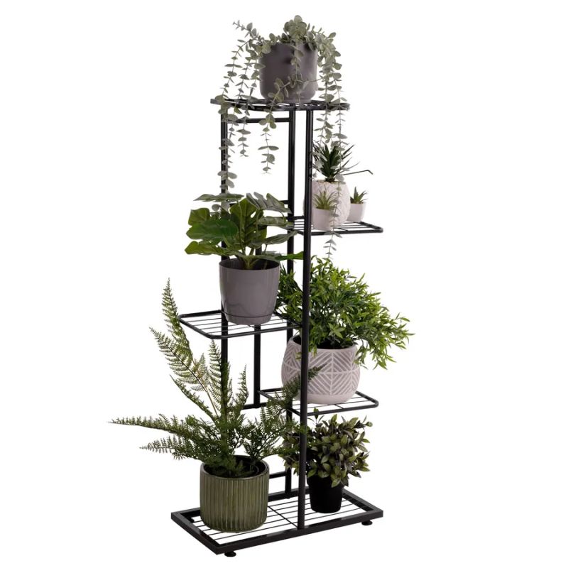 Kovový stojan na kvety, tmavosivý kov, BAMIR TYP 1 