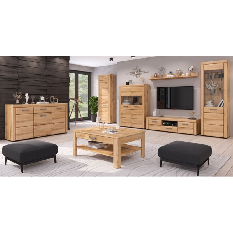 Polica, 115cm, dub apalačský, PUSAN U