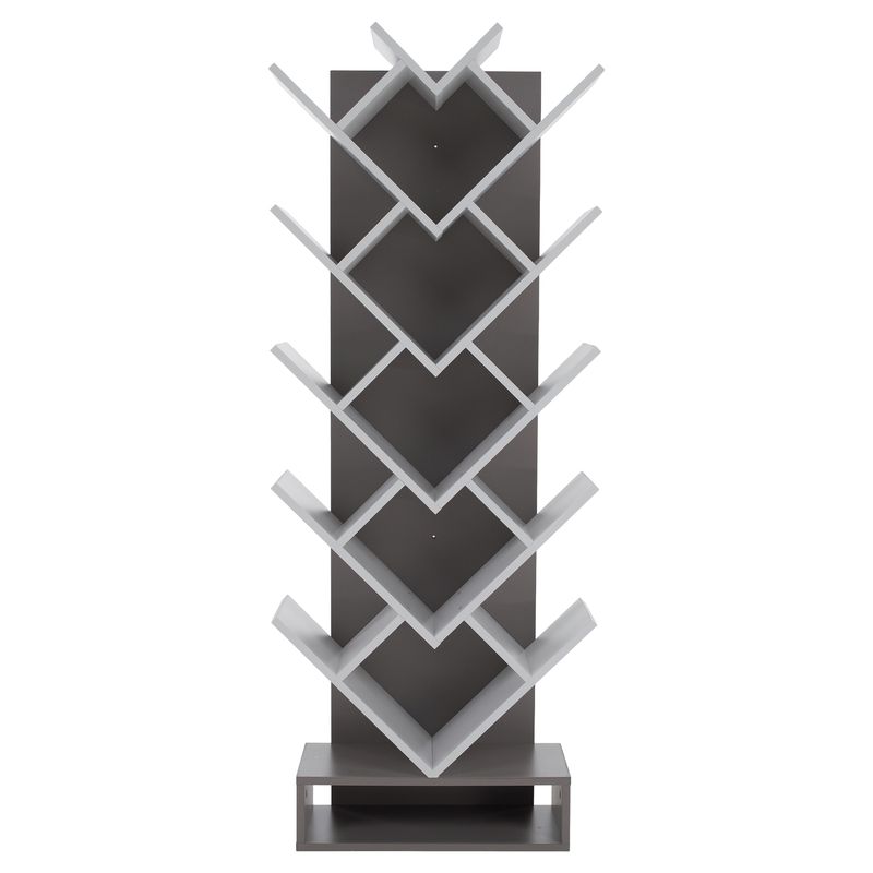 Regál, 59cm, sivý, biely, VEVEY