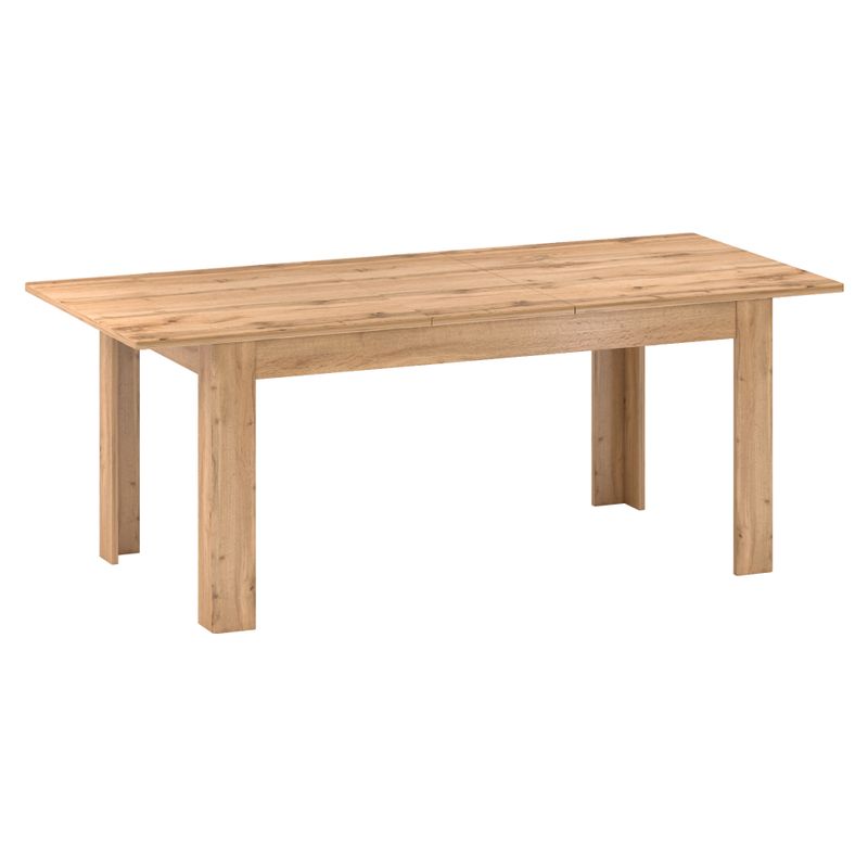 Jedálenský stôl, 160x90cm, rozkladací, DTD, dub apalačský, PUSAN S