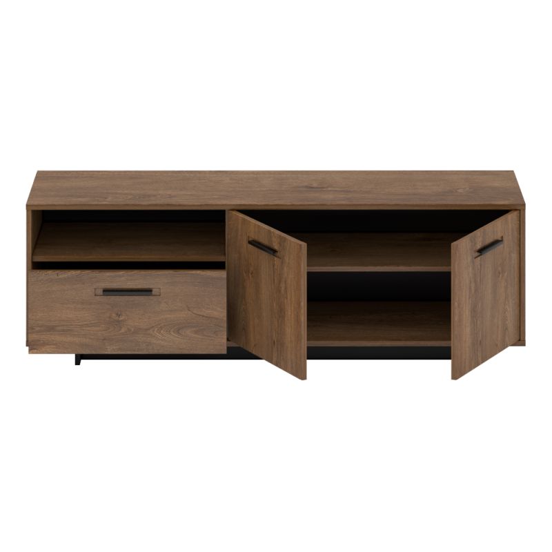 RTV stolík, 154cm, dub bolzano, čierny, DELIS P