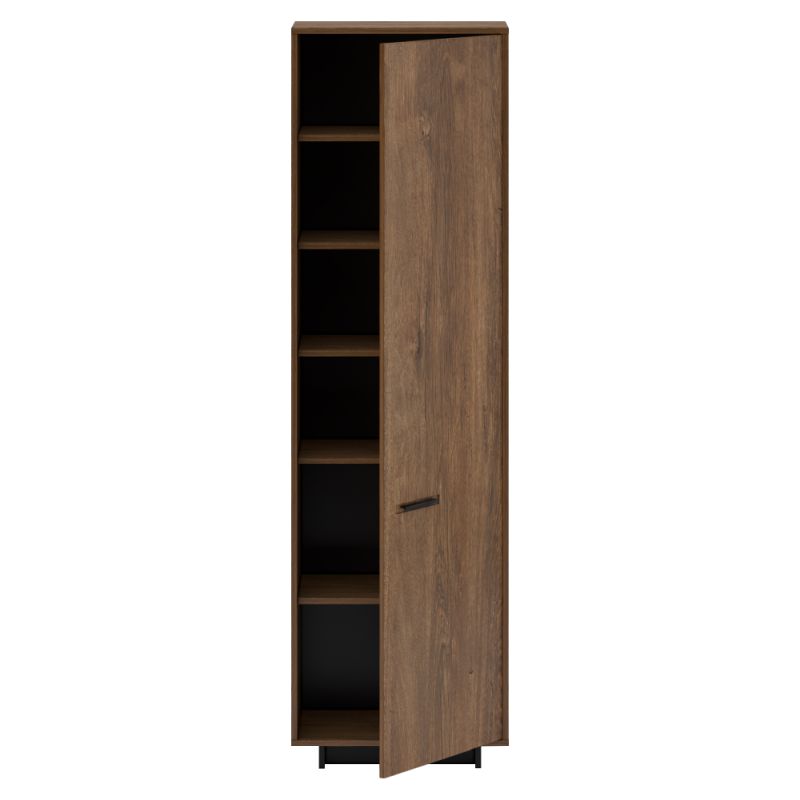 Skriňa, 59cm, policová, dub bolzano, čierna, pravá, DELIS V2