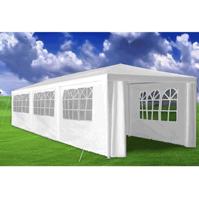 Záhradný párty stan, 3x9 m, biely, TEKNO NEW TYP 3