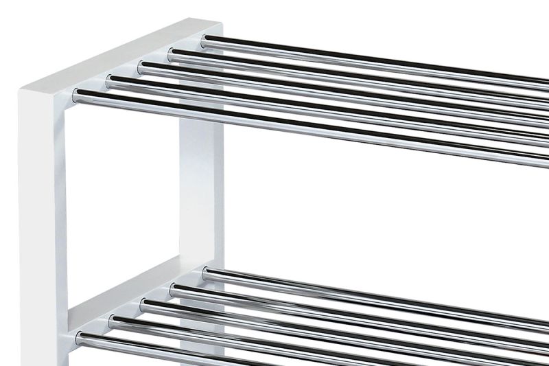 Botník, 80cm, masív, biely, chróm, 83168-14 WT