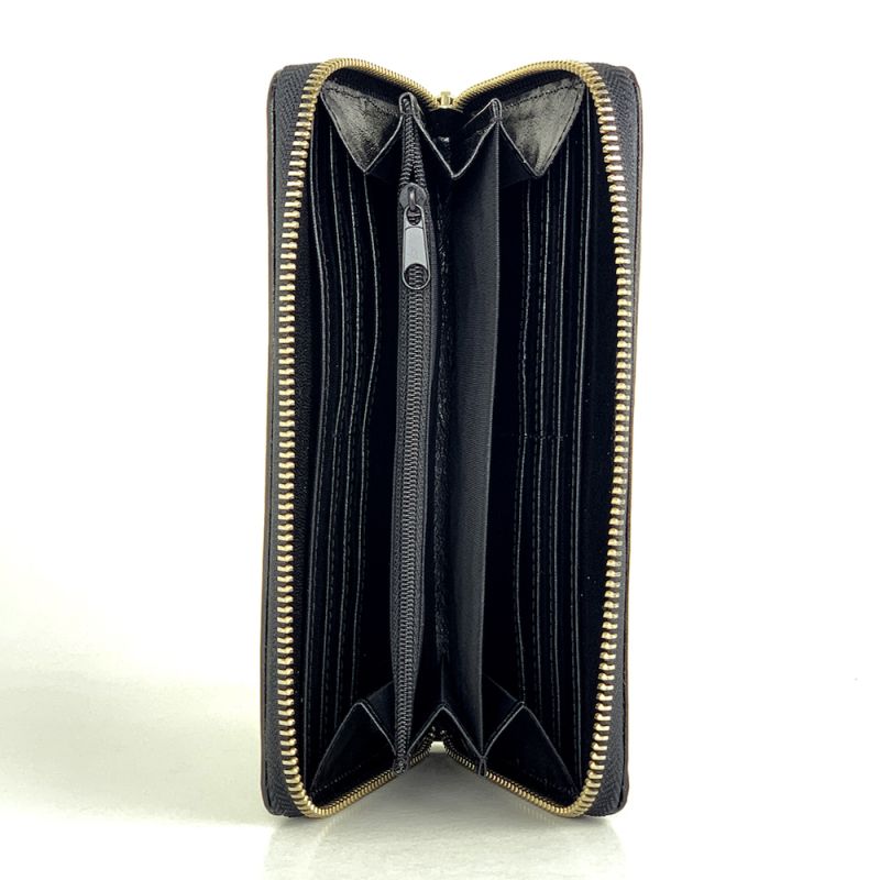 Dámska nákupná kožená peňaženka č.8606 v čiernej farbe