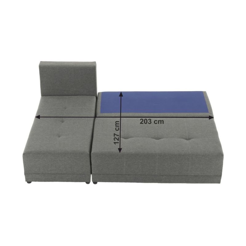 Rohová, sedacia súprava, látka sivá a čierna, ľavá, MEXX NEW