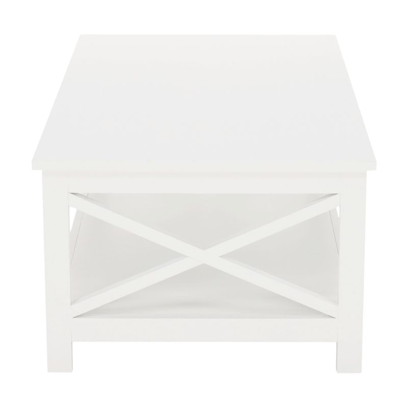 Konferenčný stolík, 87x54cm, biely, EDRIA