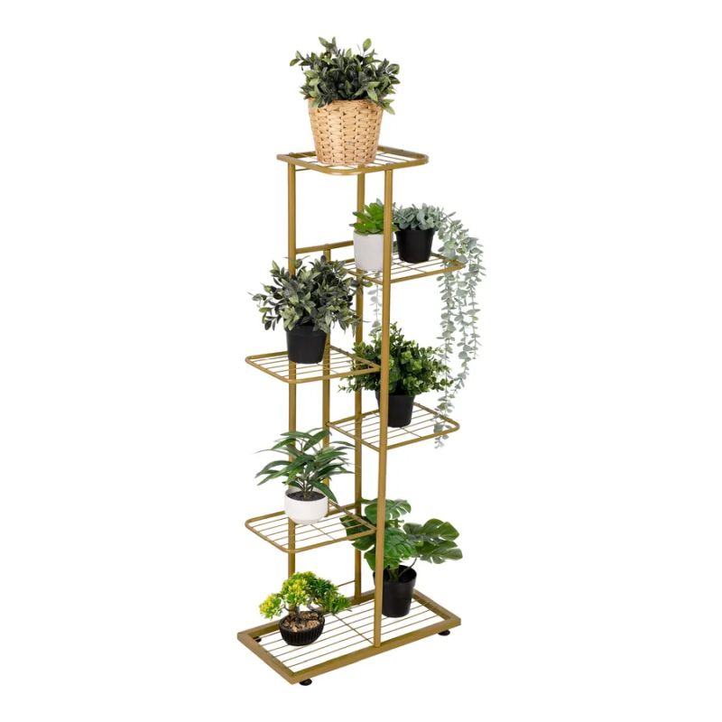 Kovový stojan na kvety, zlatý, BAMIR TYP 3