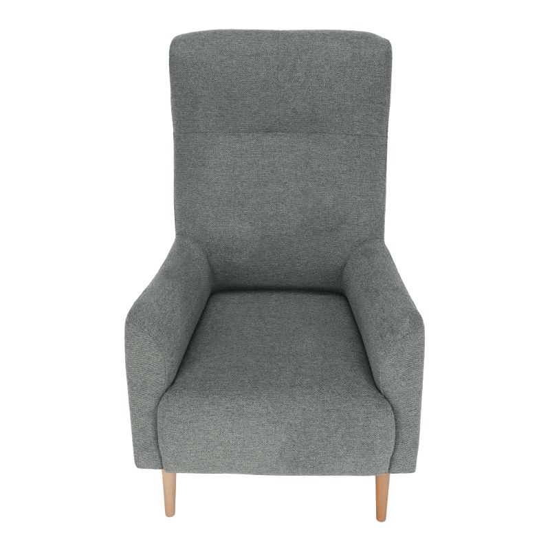 Kreslo ušiak, buk drevo, mentolová látka, SAMY