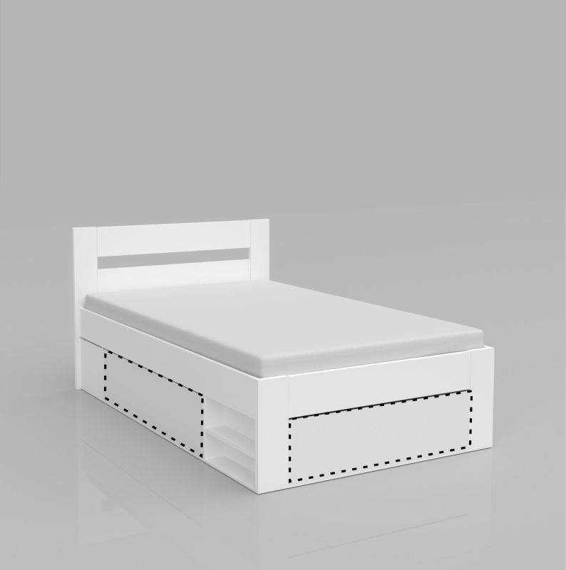 posteľ REA KIRA 120, jednolôžko, dub canyon