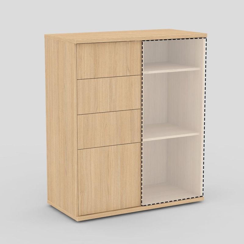 Skrinka kombinovaná REA ALBERTA 02A, 1xposuvné dvierka, dub canyon