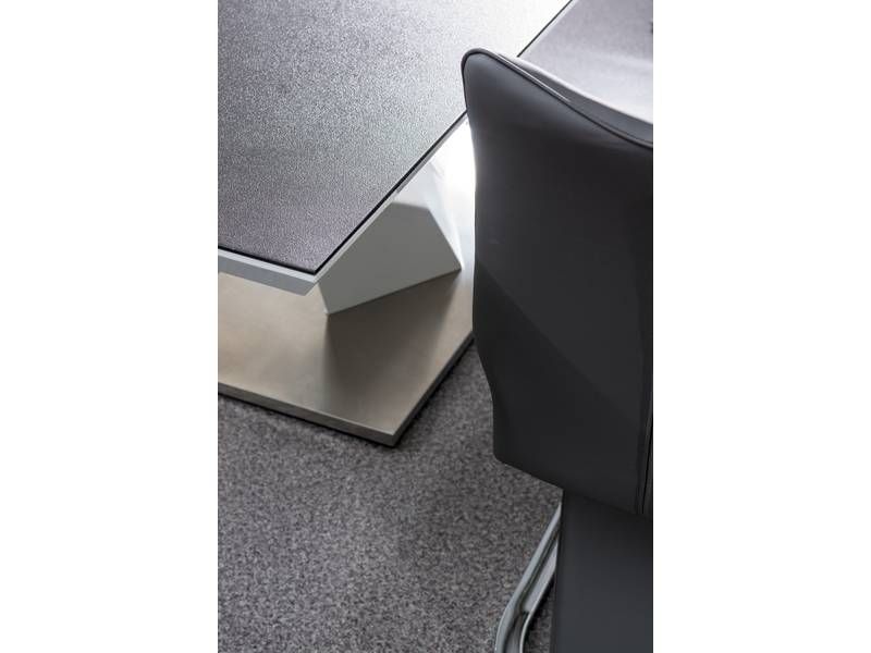 Jedálenský stôl, 120x80cm, rozkladací, sklo, čierny, biely, Signal, ALARAS II 120