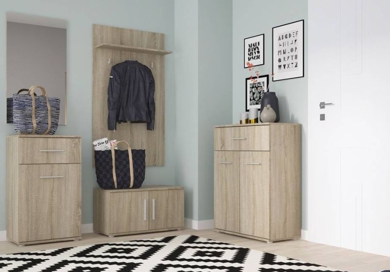 Komoda, 74cm, kombinovaná, dub sonoma, GEMINI KOM2D1S