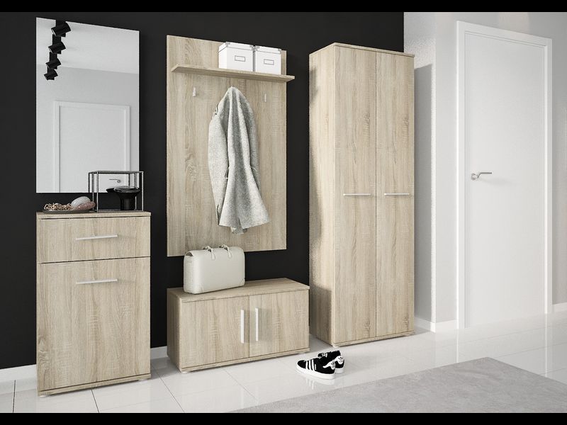 Zrkadlo na stenu, 74x80cm, dub sonoma, GEMINI VELKE