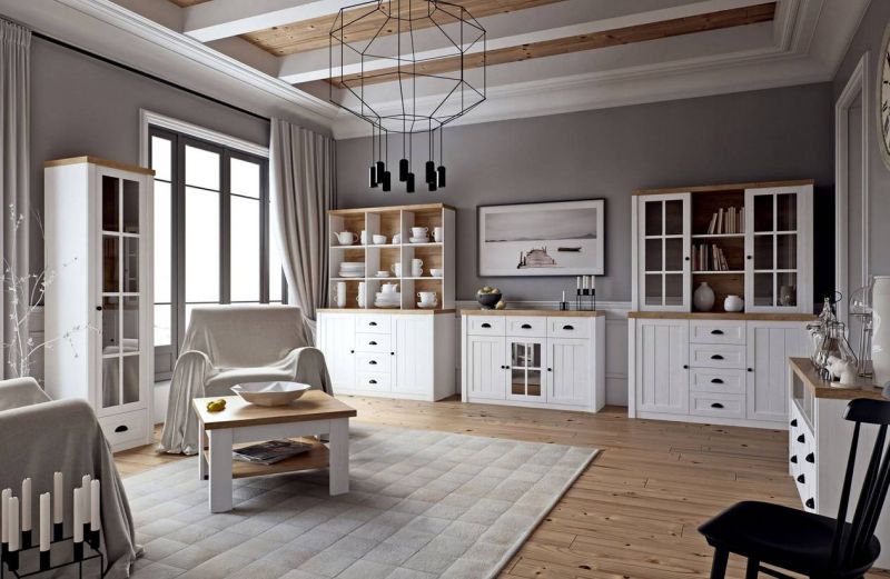 Konferenčný stolík, 70x70cm, sosna andersen, lefkas ciemny, PROVANCE ST