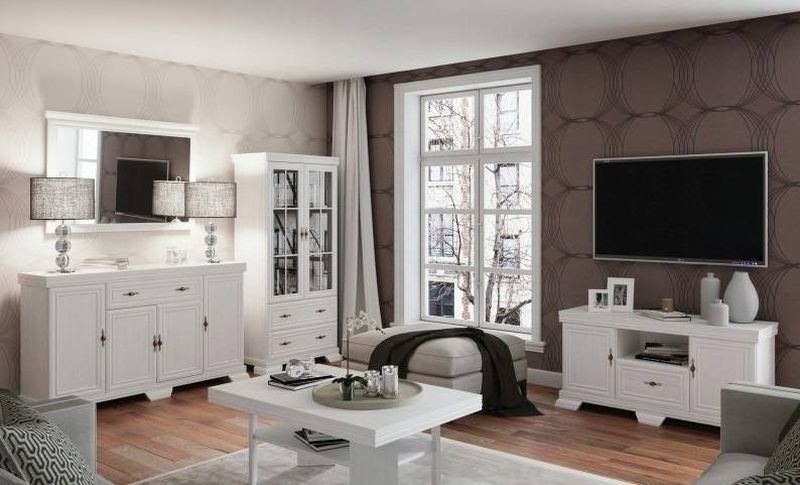 Vitrína, 128cm, sosna andersen, KORA KN4