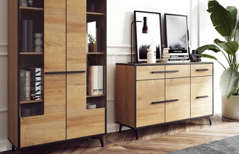 Televízny stolík, 179cm, dub riviera, FRIDA RTV2D2S